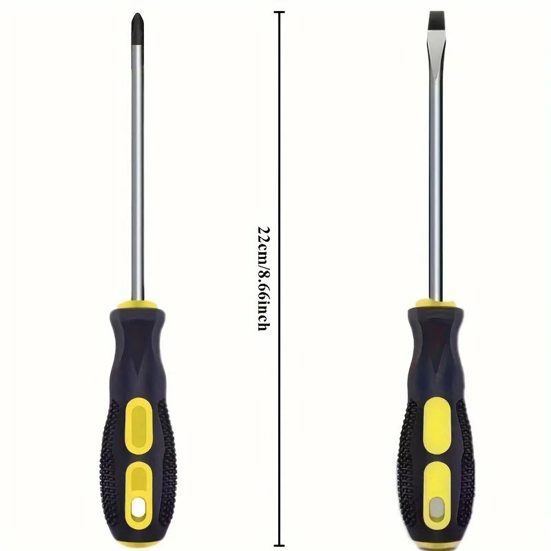 2-piece Screwdriver Set —— Made of Chrome Vanadium Steel, with Magnetic Tips and Non-slip Cushioned Grip Handles.