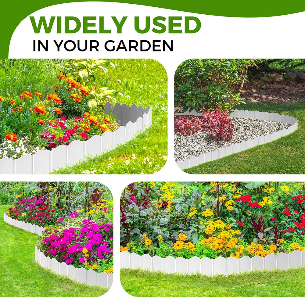 15x14cm Fixed Garden Barrier Lawn Grass Plastic Garden Edging Border Landscape Edging Garden Edge Kit Barrier To Easy Install