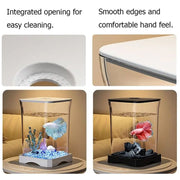 FLYY-Aquariums Accessories Mini Fish Tank Acrylic Home Office Desktop Decorations Ecological Goldfish Tanks Aquarium