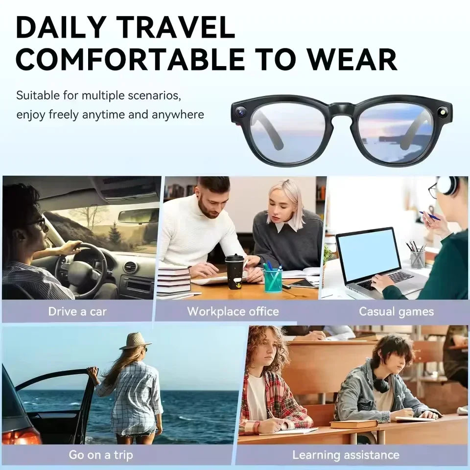 2026New800W Camera AI Glasses Men Color-Changing Smart Translation Glasses Photo Video Recording Waterproof Call SmartSunglasses