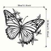Art Deco Style Metal 1pc Butterfly Wall Art Sculpture - Creative Modern Animal-Inspired Living Room & Bedroom Wall Decor - Uniqu