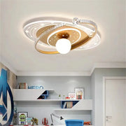 Nordic smart ceiling light home decor led pink blue star ring light  for children‘'s room dimmable luxury boy room decor lights