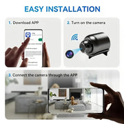 Mini WiFi Hidden Camera with Stand - 1pc, Compact 1080p Surveillance Cam, USB-Powered, Non-Waterproof, Ideal for Home, Office