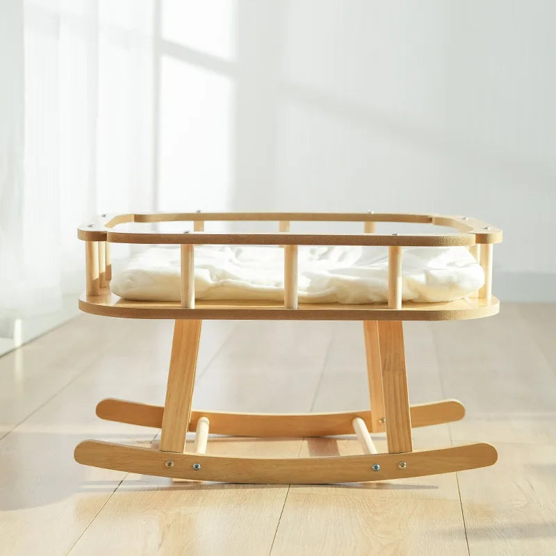 Cat bed, wooden pet hammock, suitable for all seasons, summer, cat swing, simple large rocking bed, cat supplies
