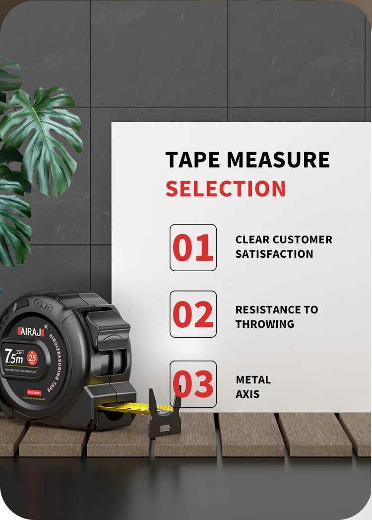 3m/5m/7.5m Tape Measure, Easy Read Measuring Tape Retractable With Lock,Ft/Metric