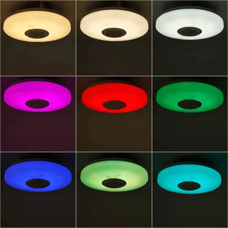 RGB Smart Ceiling Light LED Interior Home Decorative Light Luster Dimming Remote Control WIFI Living Room Ambient Light Party