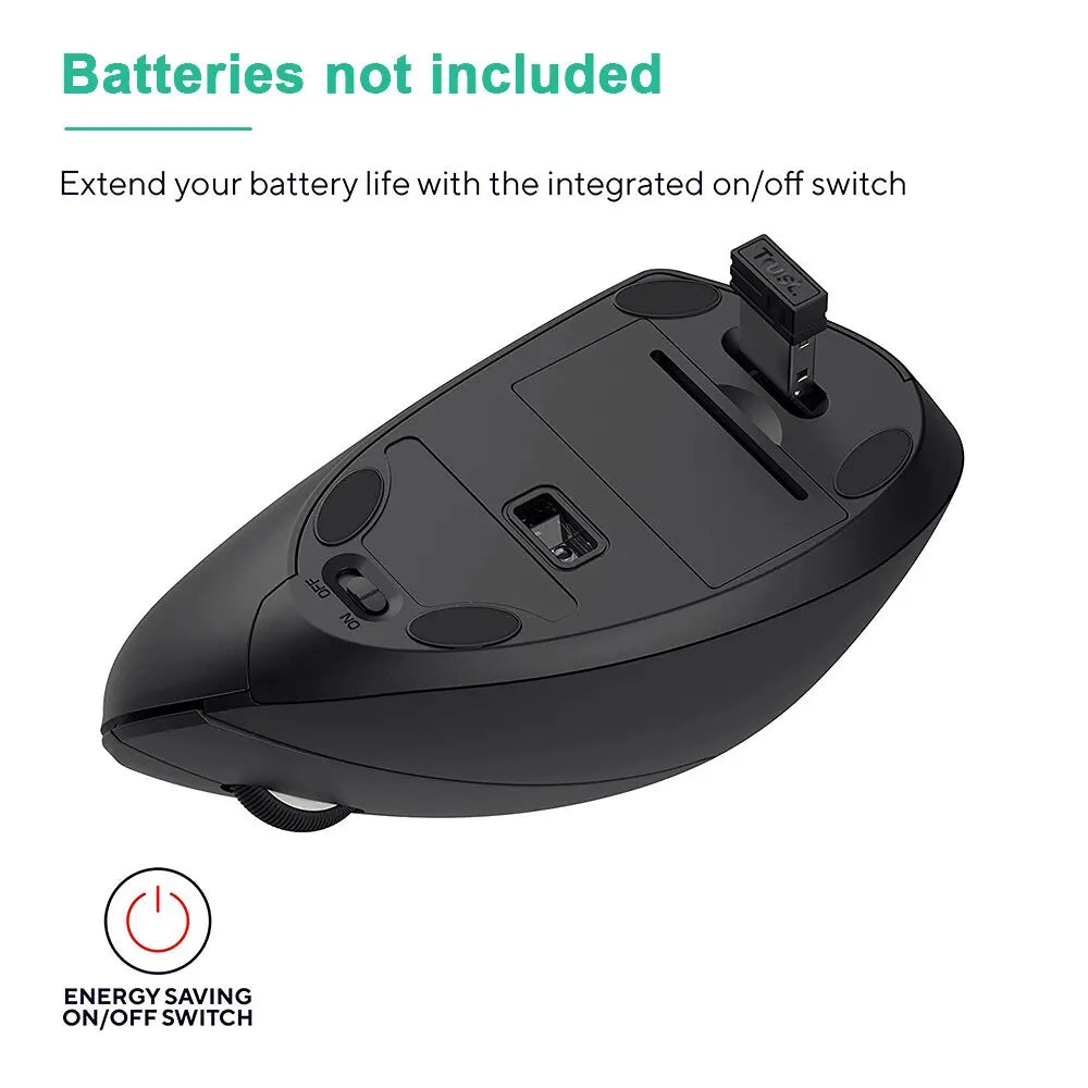 Wireless Bluetooth Vertical Mouse 800/1200/1600 DPI 6 Button Personalised Side Grip Ergonomic 2.4G Mute Gaming PC Computer Mouse