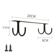 Kitchen Cup Holder Mug Rack Under Cabinet 4 Hooks Under Shelf Display Hanging Drying For Bar Kitchen Utensils Household
