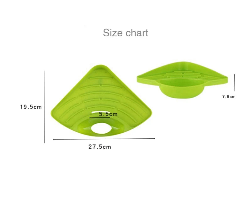 Kitchen Sink Corner Drain Basket Shelf Fruit Vegetable Drain Basket Sink Drain Rack Sponge Holder Organizer Kitchen Accessories
