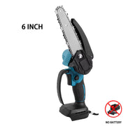 1700RPM 6 Inch Mini Cordless Li-ion Chainsaw One Hand Portable Electric Tree Wood Cutter Pruning Garden Power Tool for Makita