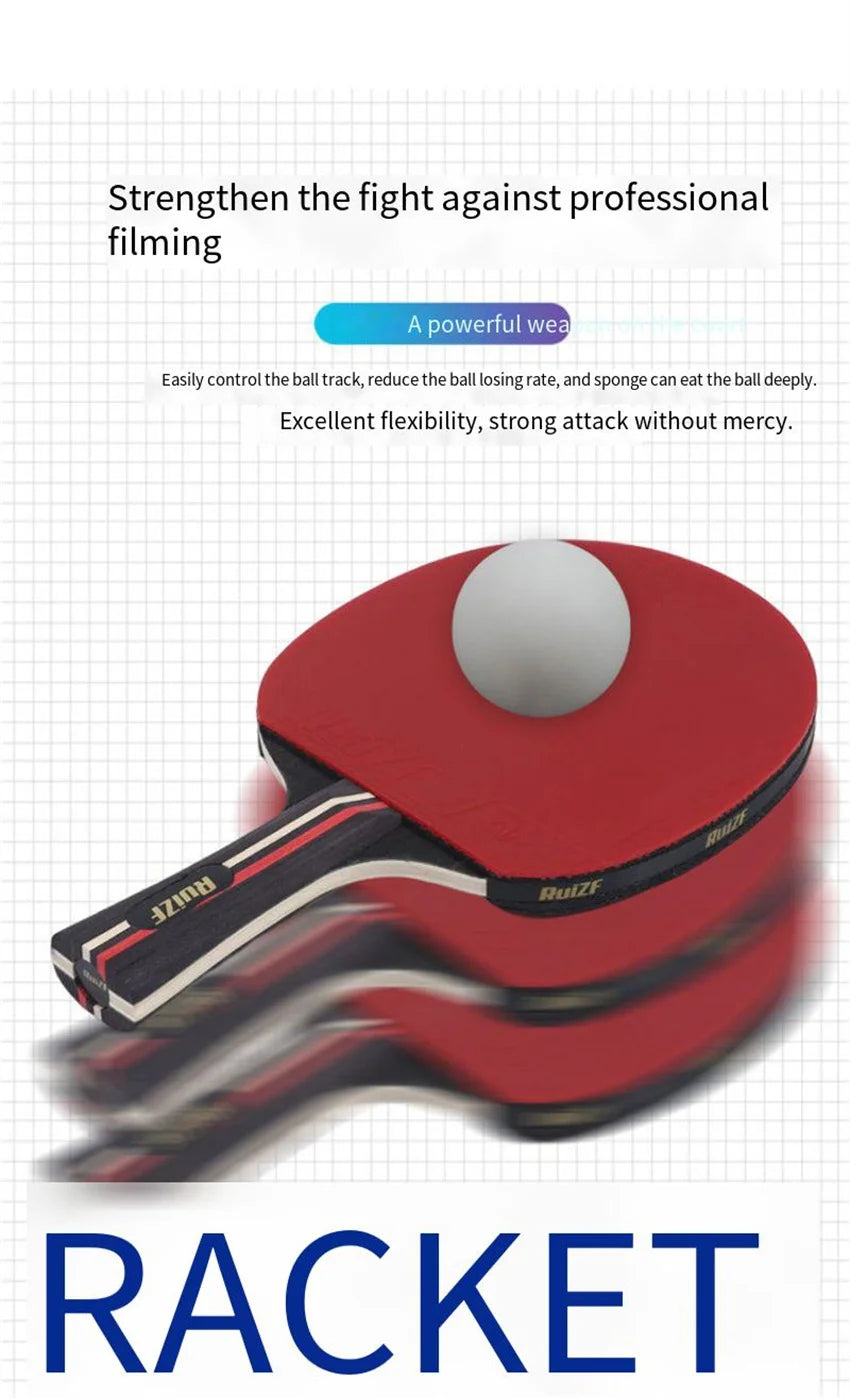 Professional Table Tennis Racket High Elasticity Single And Double Exercise Training Competition Racket For Beginers