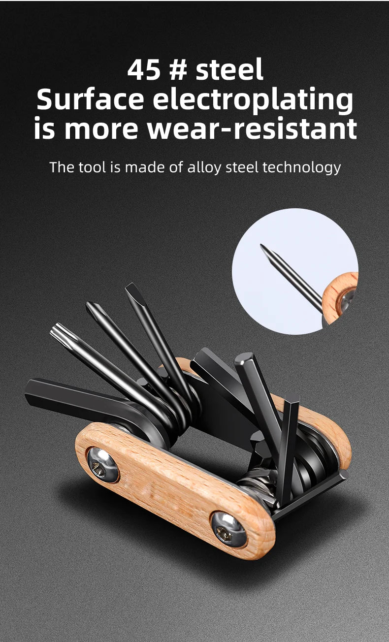 Multifunctional Bike Repair Tools 8 In 1 Road Bicycle Allen Wrench High Strength Steel MTB Tools Bike Accessories