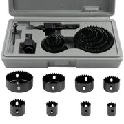 11pcs/set Hole Saw Cutting Set Kit Tools 19-64mm Wood Metal Alloys Circular Round with Case