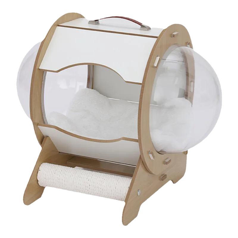 Cat Bed for All Seasons Summer Cat Bed Sleeping Nest Closed Summer Solid Wood Capsule Space Capsule Cat House