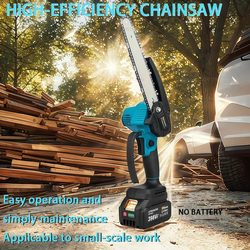 1700RPM 6 Inch Mini Cordless Li-ion Chainsaw One Hand Portable Electric Tree Wood Cutter Pruning Garden Power Tool for Makita