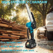 1700RPM 6 Inch Mini Cordless Li-ion Chainsaw One Hand Portable Electric Tree Wood Cutter Pruning Garden Power Tool for Makita