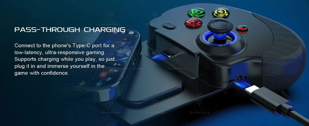 Mobile Phone Controller Mobile Gaming Wireless Gamepad Android/iOS Dual Vibration Motors Hall Effect Joystick Joypad Accessories