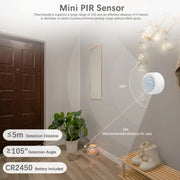 Smart Home Security Alarm Zigbee PIR Motion Sensor Wireless Infrared Detector Human Body Movement Sensor for Home Automation