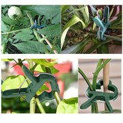 10pcs/set Green Garden Plant Fixed Clips Garden Tools for Greenhous Vegetables Stem Vines Grape Clamp Support Straighten Stems