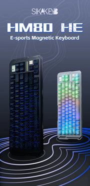 SIKAKEYB Castle HM80 HE 82 Keys New Arrival E-Sports Gaming  Gateron  Gaming Switch Aluminum Magnetic Keyboard