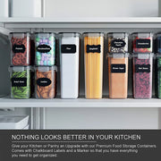 Food Storage Containers Kitchen Organizer and Storage Container with Lids Refrigerator Noodle Box Tank Sealed Cans 5Pcs Set