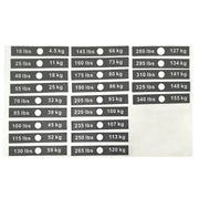 1pc Fitness Equipment Weight Stickers 4.5/7-91/120kg 5-103kg 5-162.5kg Weight Stack Labels Sticker Gym Counterweight Block Parts