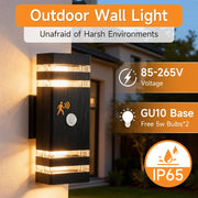 Smart Wall Lights Motion Sensing Outdoor Led Wall Lamps Waterproof 110v 220v For Porch Lamps Backyard Garden Garage Decor