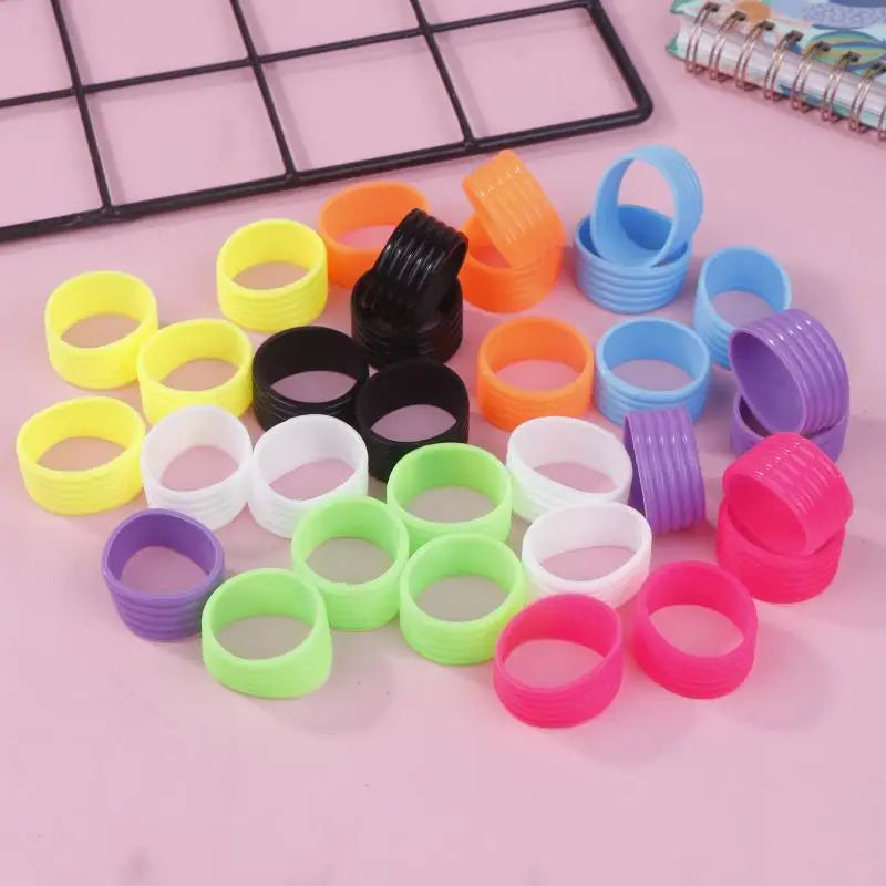 Tennis Game Accessories- 4Pcs Silicone Racket Grip Rings, Sweat-absorbency, Improved Handle Grip Strength