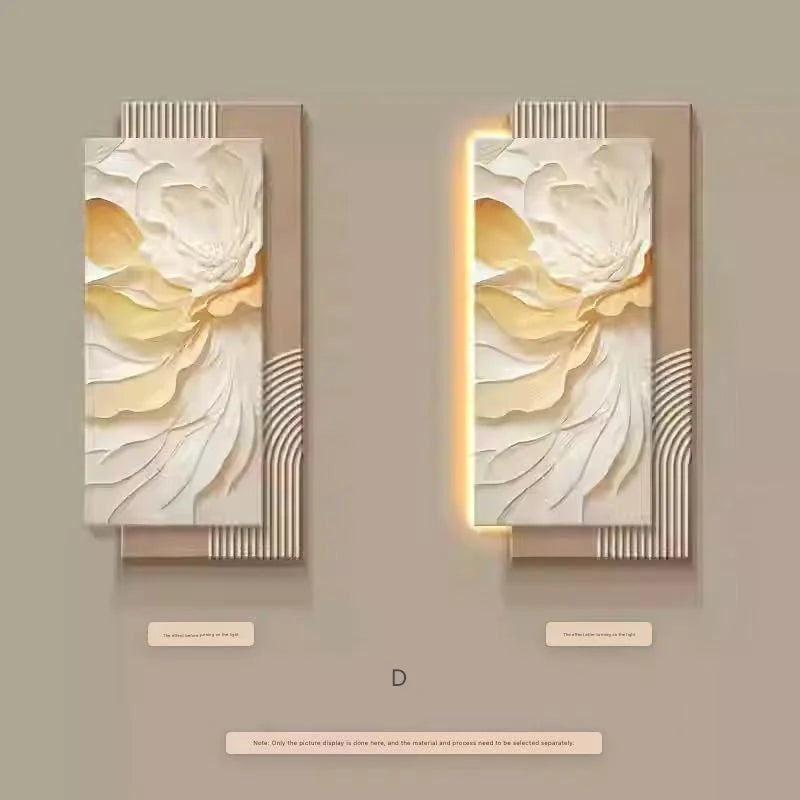 3D living room decoration painting, corridor hanging painting, simple and atmospheric living room entrance wall lamp painting