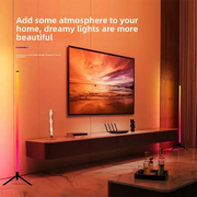 Smart  RGB Corner Floor Lamp with App & Remote Control, Dimmable LED Mood Light for Gaming Living Room Bedroom