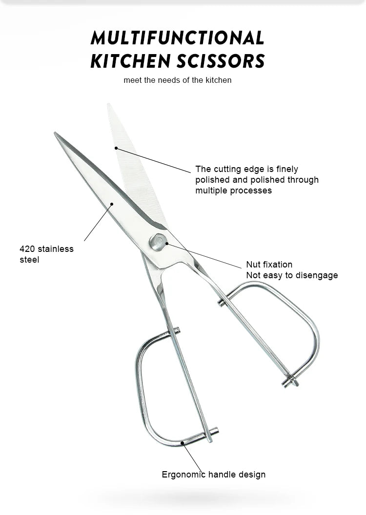 Detachable Kitchen Scissors Barbecue Scissors Kitchen Gadget Flexible Handing Different Kind of Ingredients Cook Tool