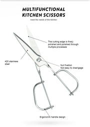 Detachable Kitchen Scissors Barbecue Scissors Kitchen Gadget Flexible Handing Different Kind of Ingredients Cook Tool