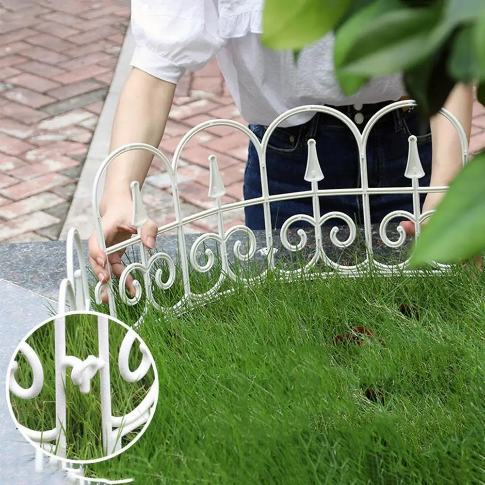 Garden Border Edging Fence 6pcs Garden Fence Panels Flexible Detachable Tree Fence Weatherproof Splicing Fence Landscape Path