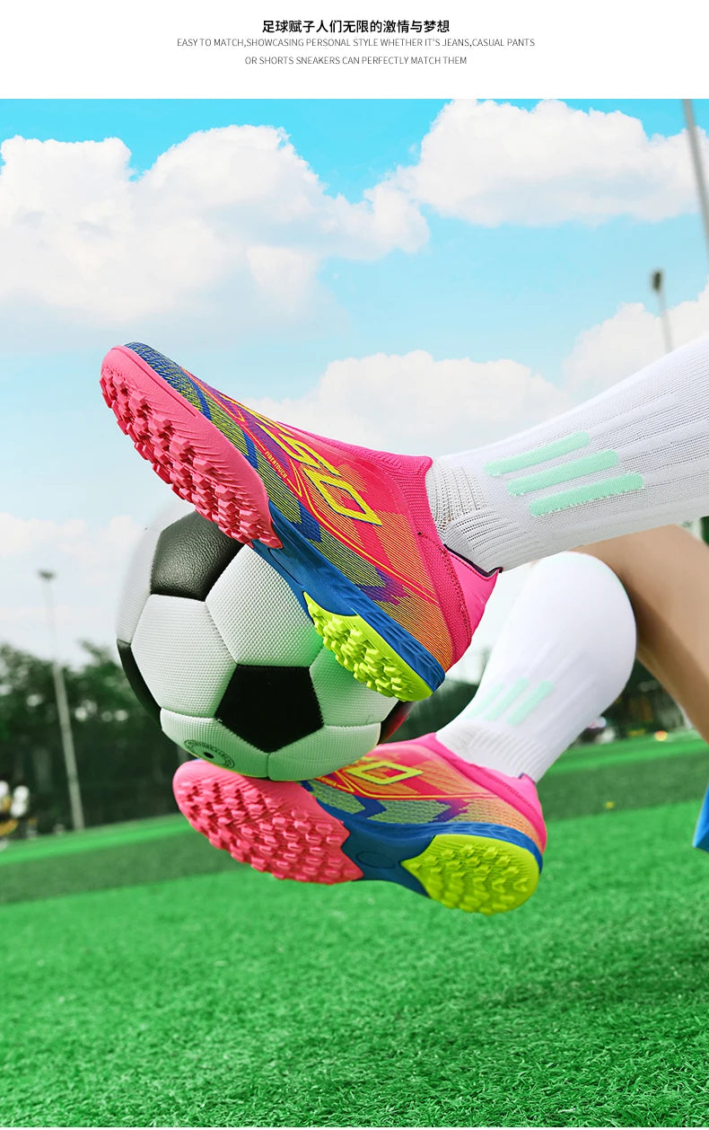 Men Women Soccer Shoes Society Professional Ultralight Cleats Indoor Football Shoes Training Outdoor Football Boots Resistant