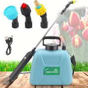 Electric Sprayer, 5L Electric Garden Sprayer, 2400mAh Sprayer 3 Nozzles Mist Sprayer, USB Rechargeable Handle, Retractable Wand