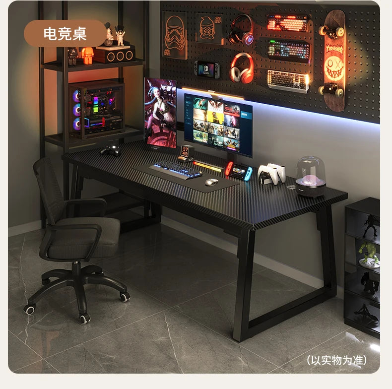 Gaming Desk, Carbon Fiber Computer Desk, Office Home Games, Desktop Desk