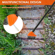 Adjustable Handle Weed Remover Tool 3 In 1 2 Brush Head Weeding Brush Manual Crevice Replaceable Brush Heads Gardening Tool