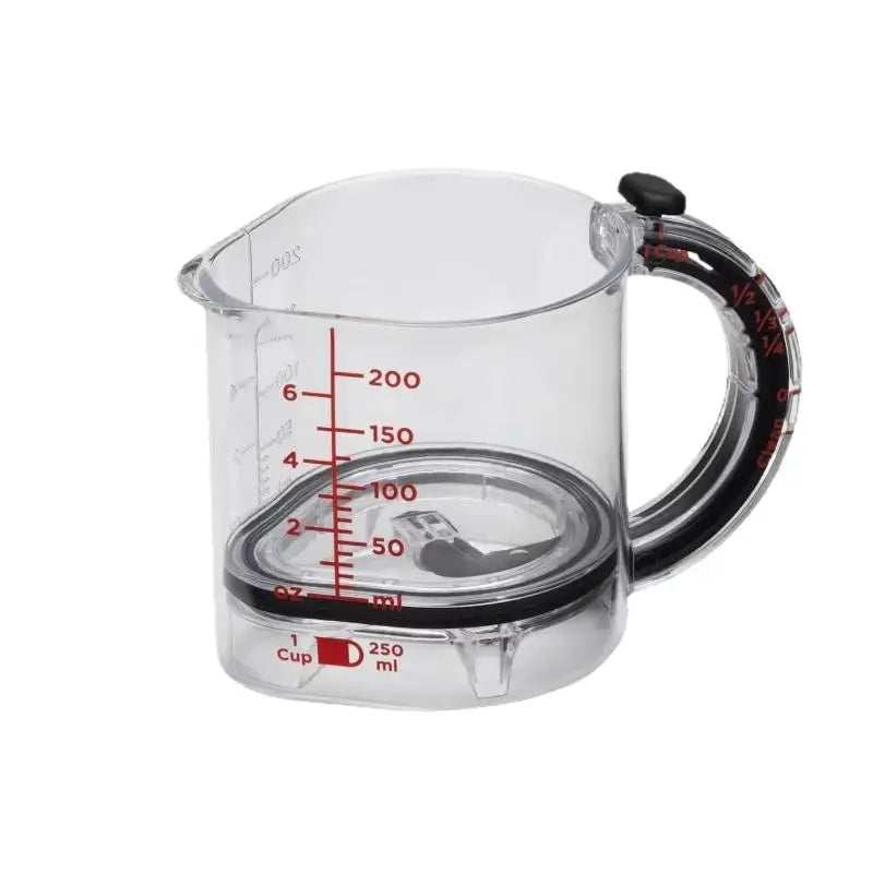 Kitchen Essential Adjustable Measuring Cup with Unique Scraper Base; Perfect for Every Cooking Need