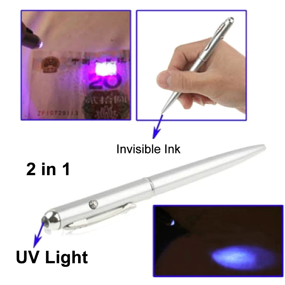 Funny Pen 2 in1 Invisible Ink Magic Security Handwriting Pen With UV Light