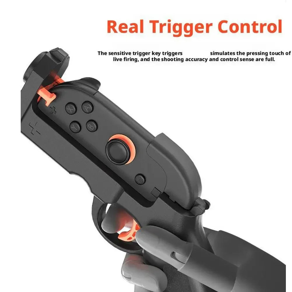 2PCS Shooting Game Gun For Switch 2 Left and Right Controller Shooting Gunstock Hand Grip For NS2 Gaming Accessories