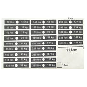 1pc Fitness Equipment Weight Stickers 4.5/7-91/120kg 5-103kg 5-162.5kg Weight Stack Labels Sticker Gym Counterweight Block Parts