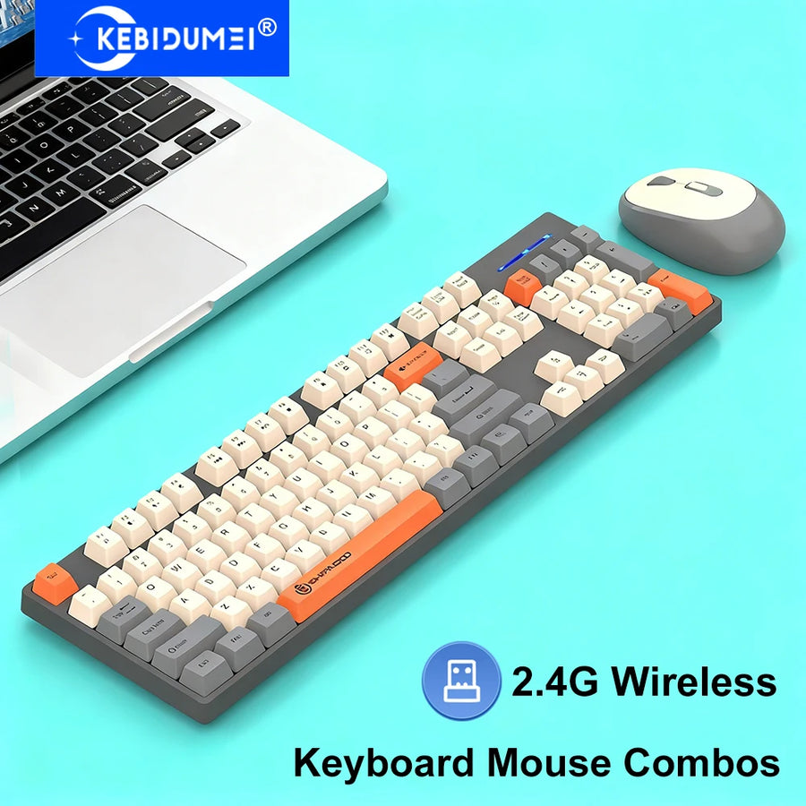 2.4G Wireless Keyboard and Mouse Set Gaming Wireless Keyboard Mouse Combo Wireless Mouse for Laptop Desktop PC Accessories