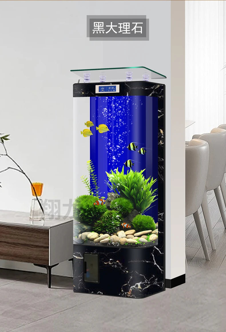 Fish Tanks Accessories New Style Aquarium Fish Bowl Modern Equipment Accent Decoration Aquarium Floor Furniture Acquario Lsyg