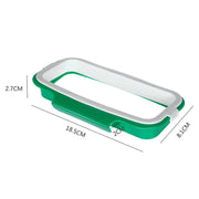 Kitchen Under Sink Garbage Bag Holder Trash Bag Rack Garbage Container Cabinet Door Mount Hooks for Trash Bags Cleaning Cloths