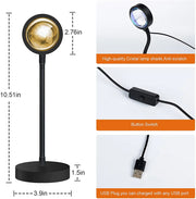 Smart Remote App Led Sunset Lamp Hot Night Light Mood Projector For Home Room Decor Wall Decoration Background For Photographic