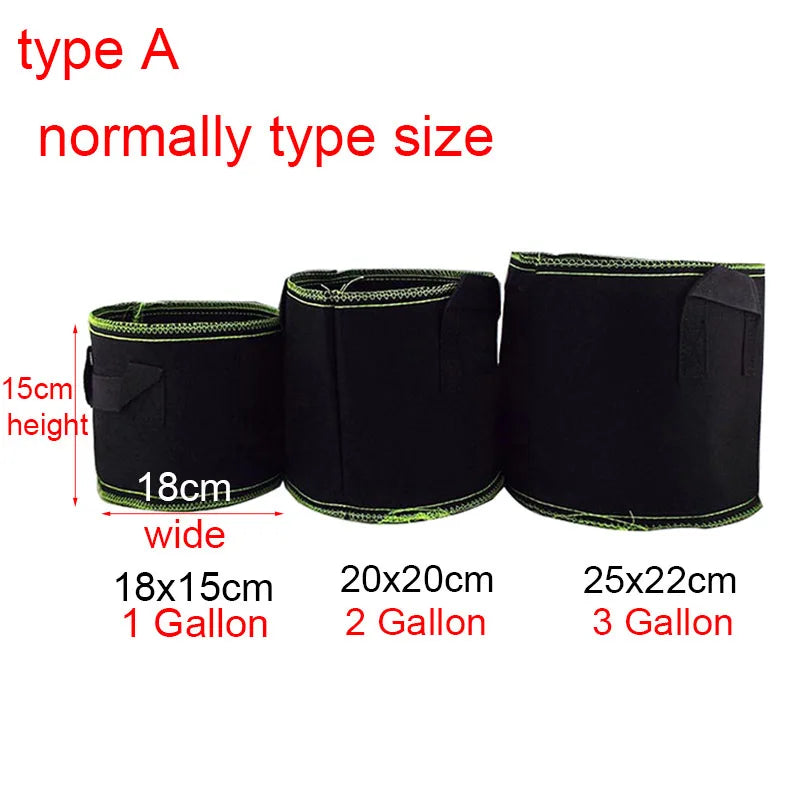 1/2/3 gallon Plant Grow Bags Nursery pots Veg Potato Transplanting planting Flower Pots Self-Adhesion Fabric Supplies Garden To