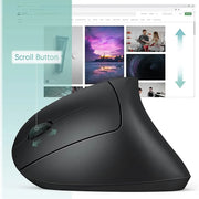 Wireless Bluetooth Vertical Mouse 800/1200/1600 DPI 6 Button Personalised Side Grip Ergonomic 2.4G Mute Gaming PC Computer Mouse