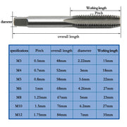 T-type 3mm to 6mm hand tap wrench thread tapping tool set hand wrench thread tapping M6 to M8 tool set