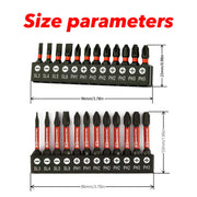 24 Pcs 25/50mm S2 Industrial Steel, Rust-Resistant, Impact-Resistant, Flathead and Phillips Screwdriver Set with Base, Complete Range of Models, with Hook, Easy to Carry