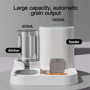 Feeder - Dual-purpose Drinking and Feeding Unit - Convenient, Simple, Large Capacity -Suitable for Small and Medium Dogs and cat
